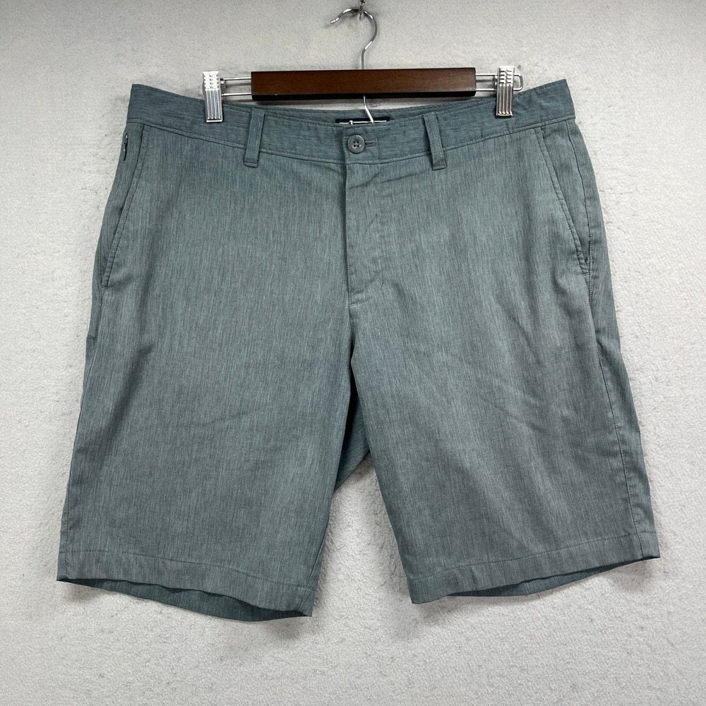 Hawker Rye Shorts Men 34 Dark Grey Hybrid Stretch Tech Golf Performance Preppy